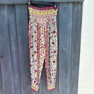 FREE PEOPLE ONE INDIAN JEWEL HARAM BOHO PATTERN PANTS- XS